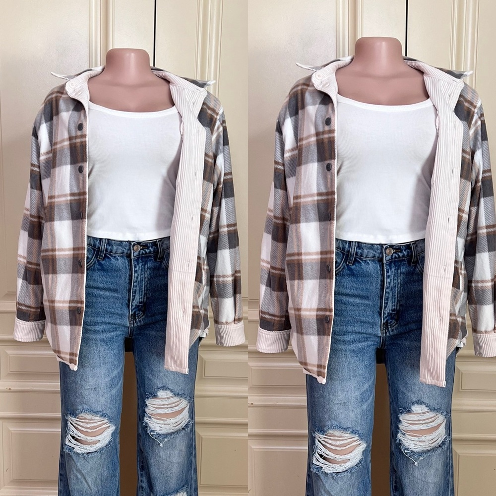 Erica Reversible Flannel Shacket - Picture 3 of 3